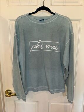 Green Crewneck Sweatshirt - Lightweight womens Phi-Mu